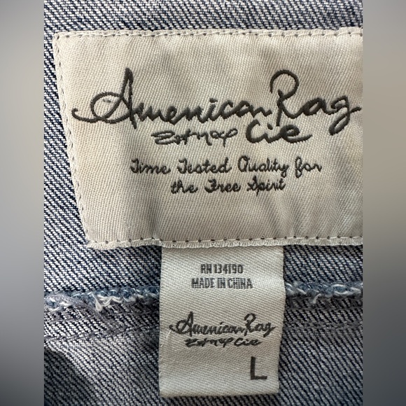 Vintage American Rag denim jacket cropped size large - Picture 12 of 12
